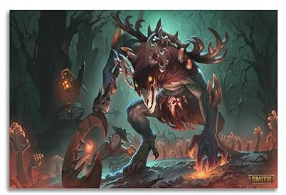 VZRSQZK Spiel Smite Anubis Poster, dekoratives Gemälde, Leinwand, Wandposter und Kunstdruck, modernes Familienschlafzimmer-Dekor-Poster, 20 x 30 cm