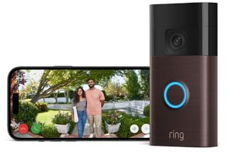 Zertifiziert und generalüberholt Ring Akku-Videotürklingel(Battery Video Doorbell)|WLAN-Videotürklingel-Sicherheitskamera,Selbstinstallation(in 5 Min)|mit eingebautem AkkuIPrivatsphäre-Einstellungen