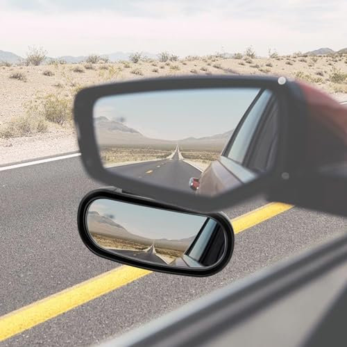 Ygmylandbb Miroir D’angle Mort pour Rétroviseur, Réglable à 360 Degrés Rétroviseur de Voiture Latéraux Grand Angle Miroir D'angle Mort de Voiture Universel pour Voitures, Camions, SUV