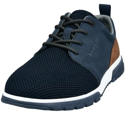 bugatti Herren Schnürstiefel, Männer Stiefel Kaltfutter,Chukka Boots,schnürung,Boots,Winterstiefel,Winterschuhe,Dark Blue (4100),44 EU/EU UK