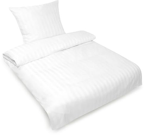 Posteli Hotelbettwäsche aus 100% Baumwolle mit Hotelverschluss, Größe:155x220 / 80x80cm