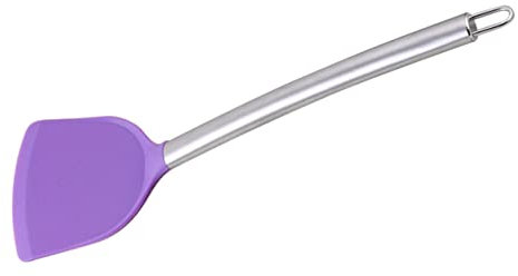 PRETYZOOM Spatule En Silicone Ustensiles De Cuisine Manche En Acier Inoxydable Antiadhésif Pour La Cuisson Mélange