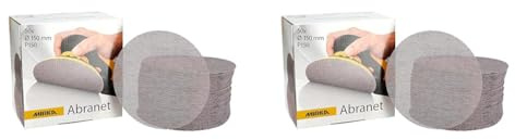 50x MIRKA Haftschleifscheibe ABRANET Grip 150mm K.150 f.HO/Metall/Lack/Ku. (Packung mit 2)
