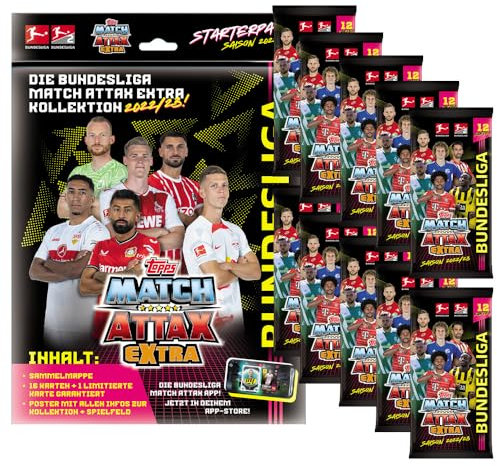 Generisch Topps Match Attax EXTRA 2022/23-1 Starter + 10 Booster