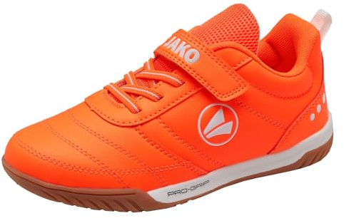 JAKO J-SH Pass EV Hallenturnschuh, neon orange/White, 31 EU