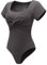 Berylove Bodysuit Women Sexy Shaping Body Damen Top Basic Tops Damen BLBS002 Darkgrey S