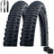 2 x Schwalbe Johnny Watts Performance DD GreenGuard 29 Schwarz mit Reflex 60-622 (29 x 2,35) + 2 Schwalbe Schläuche AV19 inkl. Reifenheber