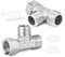 ERGAOBOY 1 pezzi 304 acciaio inox 3 vie destra flessibile mobile Tee connettore, 1/2 maschio BSP T-Fitting tubo dado Unione per spruzzatore, valvola ad angolo, braccio doccia