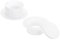PATIKIL Air Conditioning Wall Hole Cover, 2Pcs Air Conditioner Blocking Hole Plug Decoration Water Pipe Sealing Plate Cover for 2.8 - 3.1 Diameter Hole, White