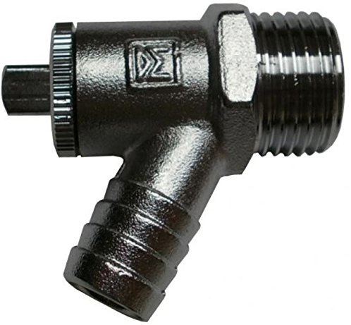 1/2 Chrome Plated Type A Draw Off Cock (Known as Draw Off Valve/Drain Off Valve/Radiator Drain Off/Radiator Valve Drain Off/Radiator Drain Valve)