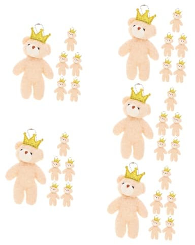KOMBIUDA 30pièces Mini Ours Peluche Pendentifs Pour Clés Et Décorations Accessoire Souple Pour Bricolage Et