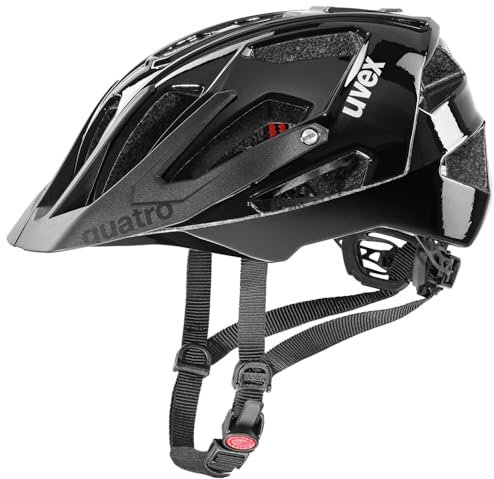 uvex Quatro - sicherer MTB-Helm für Damen und Herren - individuelle Größenanpassung - waschbare Innenausstattung - All Black - 56-61 cm