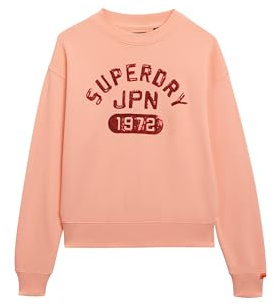 Superdry Damen Locker geschnittenes Sweatshirt mit Verzierung im College-Stil