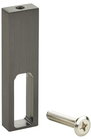 SOTECH Mittelträger NANO (Unterbaumontage, 75 x 20 x 10 mm Aluminium massiv, Titanoptik) Kleiderstangenlager für Designer Schrankrohr - Moderne Eleganz für Garderobe und den Caravan