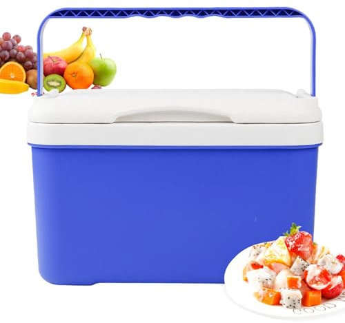 – Caja de hielo aislada | Enfriador portátil | refrigerador de playa de 6 litros | Refrigeradores pequeños aislados | Refrigerador de viaje ligero con asa | Aislamiento térmico para coche