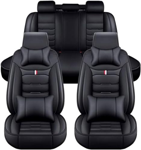 YUUSA Auto Sitzbezug für Nissan Juke/Juke Nismo/Juke Hybrid, Allwetter Komfortabler Sitzbezug Vordersitze Anti Rutsch Komfortabel Leicht Reinigen Zubehör,A All Black