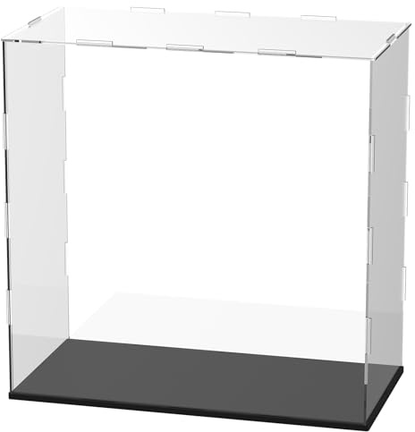 M METERXITY Clear Acrylic Display Case, 12 x 6 x 12 Inch Assemble Clear Acrylic Display Box Dustproof for Action Figures/Model/Statues/Collectibles/Doll/Toys/Home Storage