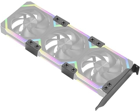 YAODHAOD Dual Fan Mount Rack PCI Slot Bracket, 9cm / 12cm Fan Computer Radiator Holder Grafikkartenhalter (PCI-Scheiben für 3 Lüfter)