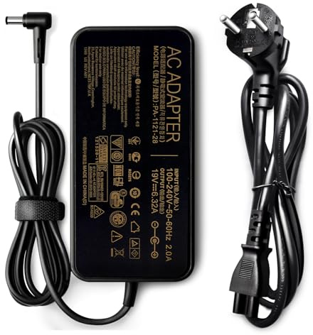19V 6.32A 120W AC Adapter Notebook Laptop Netzteil Ladekabel Ladegerät für ASUS PA-1121-28 ADP-120RH B VivoBook Pro 15 N580VD N580V N705UD X705uv FX504 UX510UW N752VX N552VX Rog G551 G552 GL552 GL752