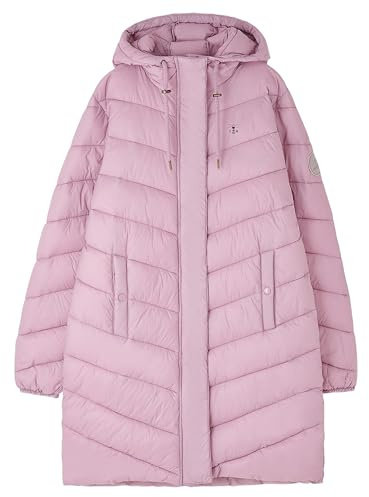 LightHouse Womens Laurel Warm Coat - Ladies Outdoor Long Padded Puffa Jacket with Hood - Wild Rose - 12
