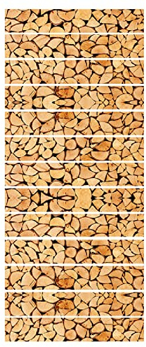 Treppenaufkleber Selbstklebend 13 Stück, DIY 3D Treppenerhöhung Aufkleber, Kreatives Peel and Stick Vinyl wasserdichte Heimdekoration Kunst Treppenstufe, Wood Splicing, 18x100cm