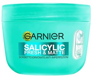 Garnier Salicylic Fresh and Matte, Feuchtigkeitscreme gegen | Für Misch- und fettige Haut, frische und ultraleichte Textur, vegane Formel, mit Salicylsäure