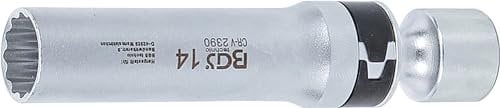 BGS 2390 | Douille articulée à bougie douze pans avec ressort de retenue | 10 mm (3/8) | 14 mm