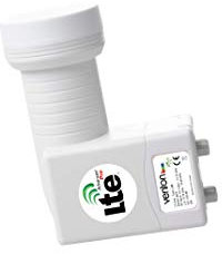 Venton Twin LNB LT-T 0.1 dB I Doppel LNB für 2 Teilnehmer inkl. Wetterschutz & F-Steckern - UHD Full HD-TV 4K 3D tauglich I Satelliten LNB 2fach mit eingebautem Multischalter I Sat Zubehör