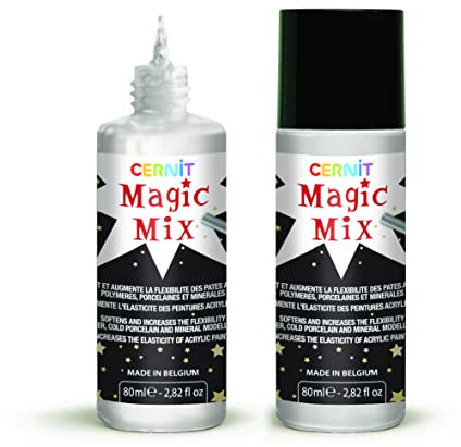 CERNIT CE3100080000C - Flasche Weichmacher MAGIC MIX 80ml, erhöht die Flexibilität von keramischen und mineralischen Modelliermassen, ohne die Farbe zu verändern, Transparent , 1 Stück
