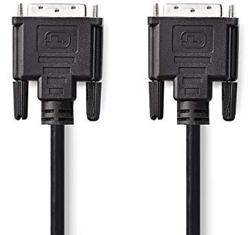 NEDIS - Câble DVI - DVI-D 24+1 broches mâle - 1080p - Nickelé - 10 m - PVC - Noir