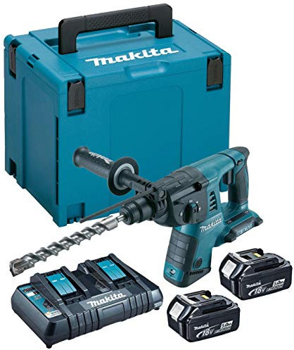 Makita DHR263PT2 36v / 18v Twin LXT Twin SDS+ Plus Hammer Drill - 2 x 5.0ah
