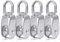 BUYGOO Carrucola Puleggia Singola Blocco Carrucole 25 mm 4pz Acciaio Inox 304, Singola Puleggia Monoblocco in Acciaio Inox, M25 Gru Girevole Gancio Singola Ruolo Puleggia Carico 331lbs/150 kg