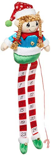 Precious Moments 191430 Countdown-Kalender, Elf, Stoff und Metall, Einheitsgröße, Mehrfarbig