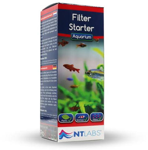 NT Labs Aquarium Filter Starter Bacteria (250ml Treats 1250L) | Live biological culture that breaks down toxic fish waste to prevent ammonia and nitrite spikes in freshwater aquariums