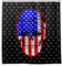 BKEOY Duschvorhang Totenkopf USA Star Bar Flagge Badevorhang Wasserdicht Schimmelfest waschbar Polyester Vorhang 167 x 182 cm mit 12 Vorhanghaken