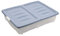 URBNLIVING 40 or 55 Litre Large Under Bed Plastic Storage Box Wheeled with Lids for Shoes, Clothes and Toys (Blue, Large (80 x 59 x 17cm))