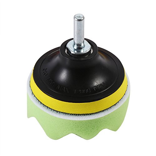 80mm Polierschwämme Pads, 18tlg Polierpad Schwämme Pad Polieraufsatz Akkuschrauber Auto Polieren Pad Set für M10 Bohrer Adapter für Exzenter Poliermaschine Schleifmaschine zum Polieren,Schleifen