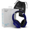 Auriculares Inalámbricos de Diadema Flux’S, Cascos Bluetooth 5.0, HiFi, Plegables, Micrófono Incorporado, Micro SD MP3 y Radio FM, para iPhone/Android/Samsung/Tablet/TV (Azul)
