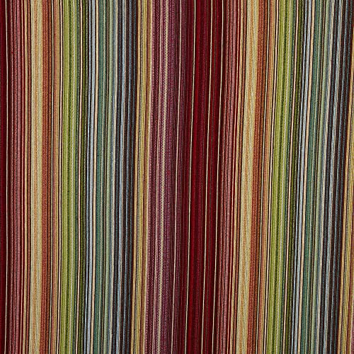 Kt KILOtela - Polsterstoff, Möbelstoff, Jacquard Gobelin in Streifen, 60% Baumwolle, 40% Polyester, Oeko-Tex Zertifiziert, Ideal für Deko, Vorhänge, Kissen, Mehrfarbig, 100 x 280 cm, 1 Meter