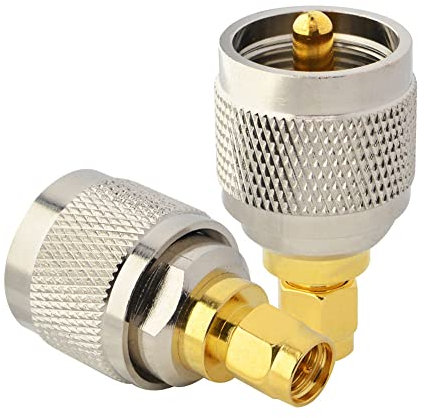 Boobrie SMA zu UHF Anschluss 2 Stück SMA auf PL259 Adapter UHF Stecker auf SMA Stecker Koaxialstecker Verlustarmer UHF bis SMA Antennen Adapter für Antennen/Übertragung/Radio/W-LAN