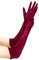 EORUBE 1920s Handschuhe für Damen Ellenbogen Lange Satin Handschuhe Party Kostüm (Weinrot)