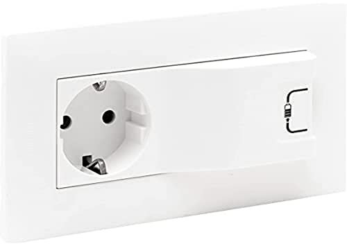 Legrand Prise d'alimentation Ns-Base 2P+T+Usb A 1A/5V Blan 864123