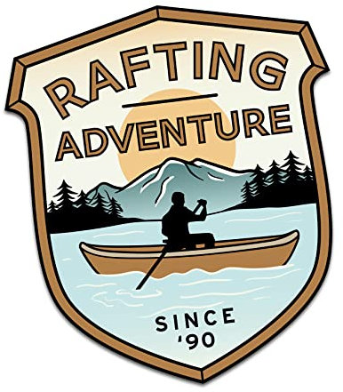 Finest Folia Nature Aufkleber Outdoor Abenteuer Wandern Bergsteigen Camping Sticker für Gitarre Laptop Auto Fahrrad Wasserflasche wetterfest R181 (11 Rafting Adventure)