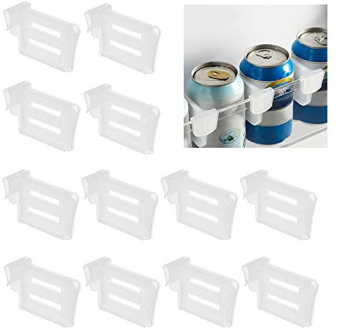 UFURMATE Lot de 12 séparateurs réglables en plastique pour réfrigérateur et garde-manger
