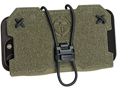 TOPTACPRO Tactical Admin Phone Pouch for Vest MOLLE Plate Carrier Multicam Portable Cell Phone Carrier Holder Quick-Release Magnetic Buckle (Ranger Green)