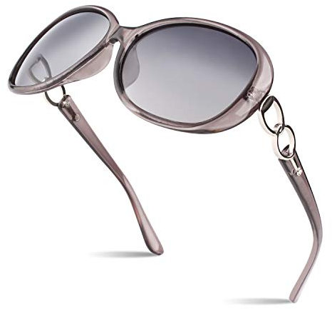 Sunier Sonnenbrille Damen Polarisiert Groß Übergroße Elegant Klassische Vintage Oversize Sonnenbrille Frauen mit 100% UV400 Schutz