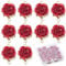 SUNNYCLUE 1 Box 30Pcs Valentines Day Rose Charms 3D Rose Charm Connectors Red Flower Romantic Love for Jewellery Making DIY Necklace Bracelet Earrings Adult Women Gifts