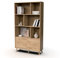 Muebles Pitarch | Wohnzimmer-, Büro- oder Bücherschrank, 2 Türen und 3 Regale, Beine, Eiche Gold, 179x100x30 cm (Höhe x Breite x Tiefe), Modern, Nordisch, Elegant, Robust, Modell Oslo