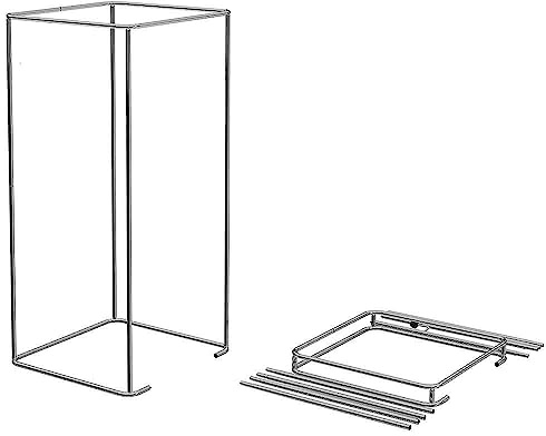 Deco Woerner Tragbare, freistehende verchromte Umkleidekabine Silber 90 x 200 cm Outdoor-Dusch-Umrandung Gartendusche Strand-Umkleide