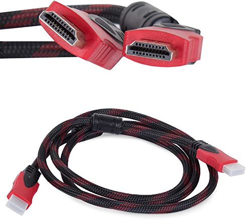 PARENCE - HDMI 2.0 4k 3D UHD 1.8m cobre 48 bits/px cable trenzado - 600 MHz Rendimiento máximo de TMDS - 18 Gbps - Consola de juegos, TV, ordenador